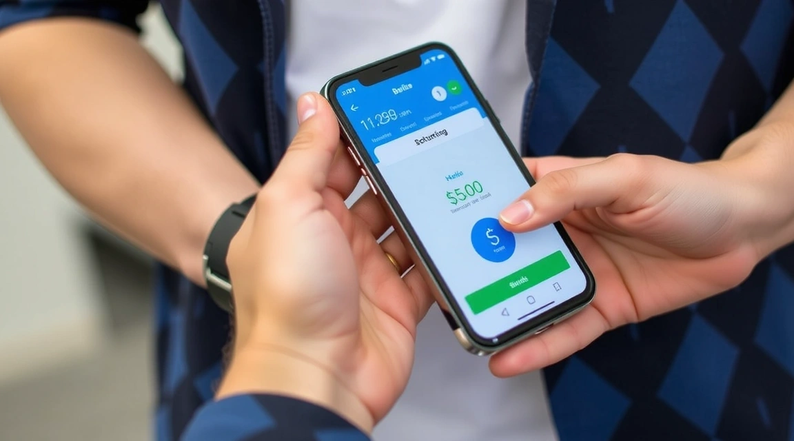 Persone che usano un'applicazione di finanza mobile