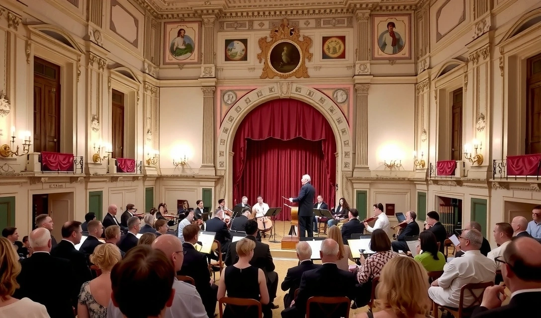 Concerto di musica classica in un teatro storico italiano