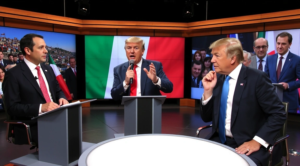 Leader politici italiani in un vivace dibattito televisivo