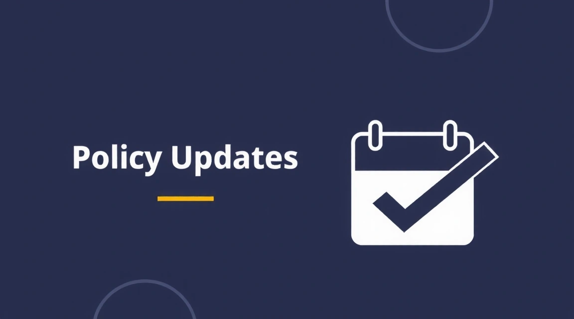 Icona di un calendario con un segno di spunta, che simboleggia gli aggiornamenti delle politiche