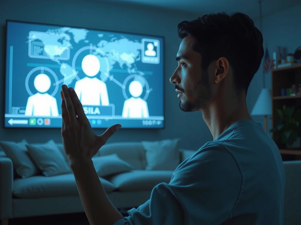 Assistente virtuale che interagisce con un utente